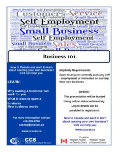 Business 101 flyer online Sept